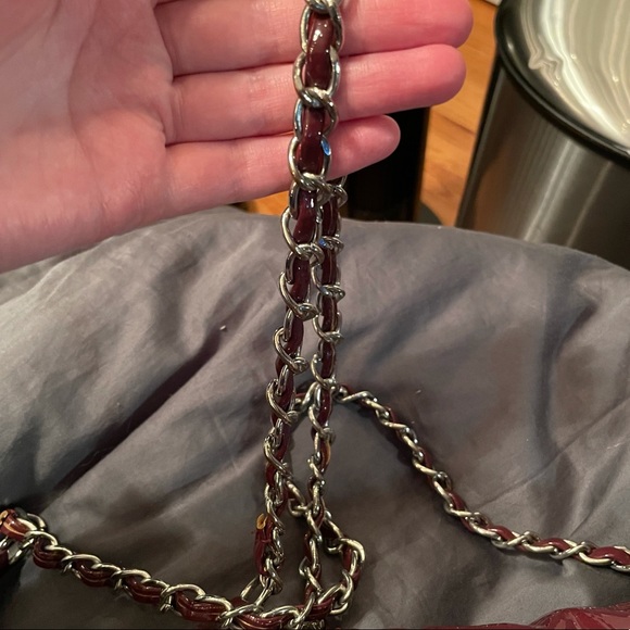 Steve Madden Patent Burgundy Crossbody Bag - Picture 13 of 16